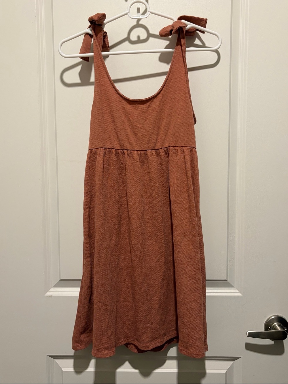 Wild Fable Tie-Shoulder Sundress in Terracotta